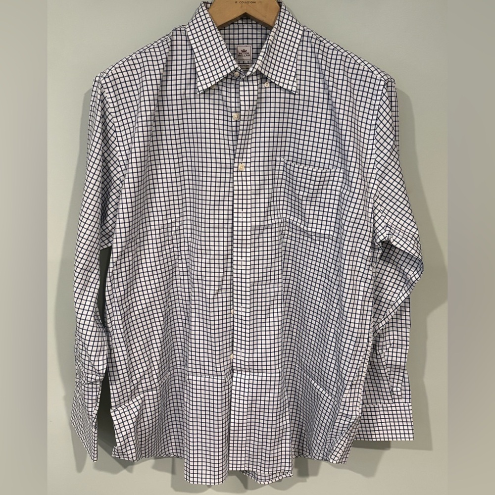 Peter Millar Windowpane Check Button down - Picture 3 of 9